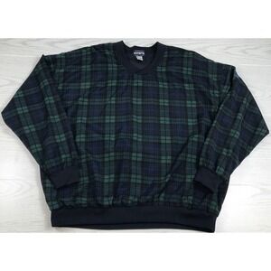 Vintage Divots Tartan Plaid Golf Windbreaker Jacket Mens XL  Eagles Landing Logo